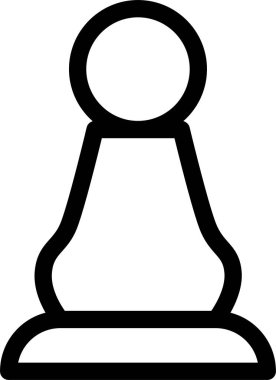 Satranç web simgesi, basit vektör illüstrasyonu