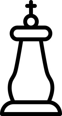 Satranç web simgesi, basit vektör illüstrasyonu
