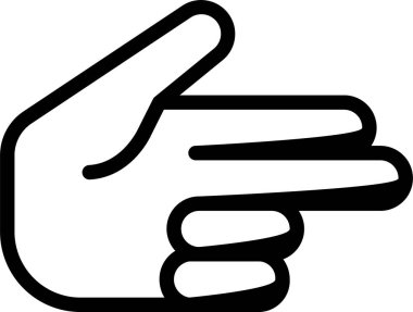 El hareketi simgesi, vektör illüstrasyonu