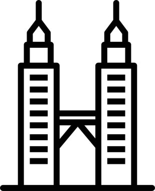 Bina. Web simgesi basit illüstrasyon