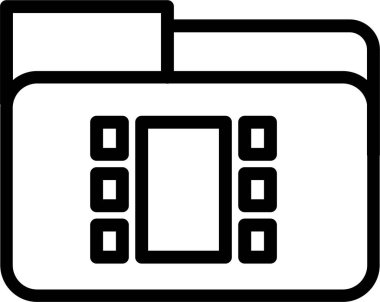 Beyaz arkaplanda izole edilmiş dizin simgesi ve vektör illüstrasyonu 