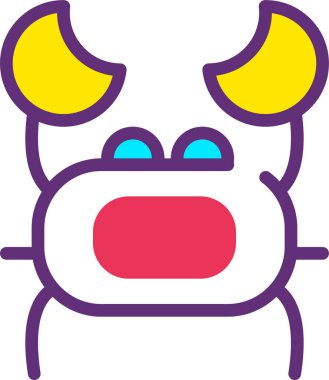 Şirin yüz ifadesi. Basit tasarım