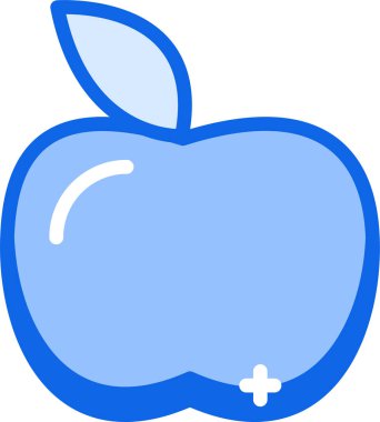 Apple simgesi, vektör illüstrasyonu beyaz arkaplanda izole edildi 