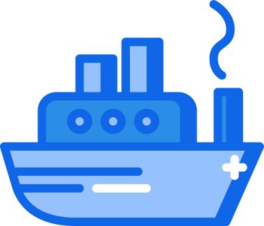 kargo gemisi. Basit resimleme