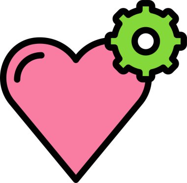 Kalp. Web simgesi basit illüstrasyon