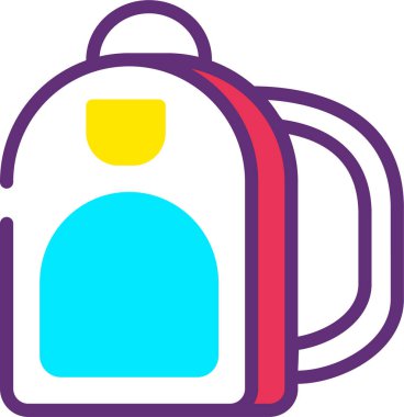 Sırt çantası. Web simgesi basit illüstrasyon