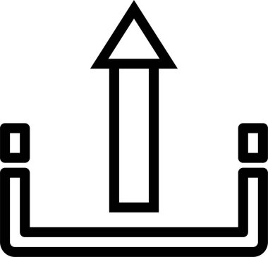 Web simgesi yükle, basit vektör illüstrasyonu 