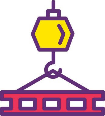 Vinç. Web simgesi basit illüstrasyon