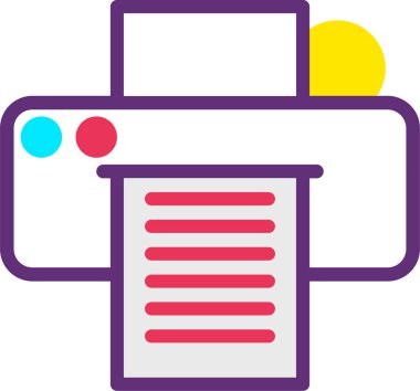 Yazıcı. Web simgesi basit illüstrasyon