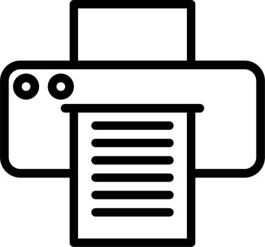 Yazıcı. Web simgesi basit illüstrasyon