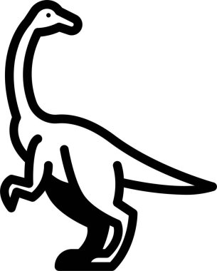 Bir dinozorun vektör illüstrasyonu