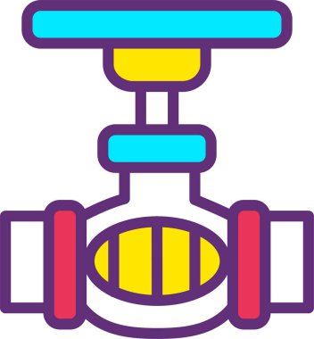 mor su musluğu, illüstrasyon, beyaz arkaplan üzerindeki vektör