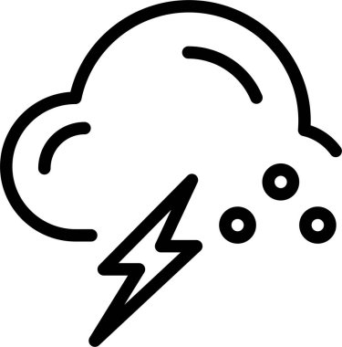 Fırtına. Web simgesi basit tasarım