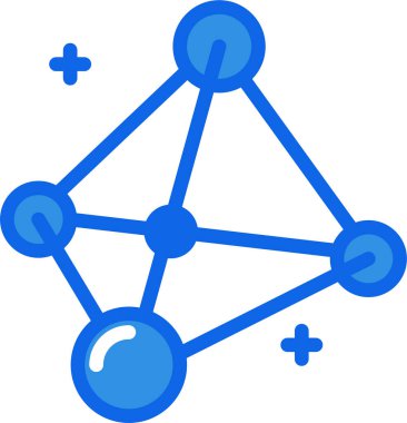 Molekül. Web simgesi basit tasarım