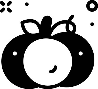 Cadılar Bayramı balkabağı simgesi, vektör çizimi beyaz arkaplanda izole  