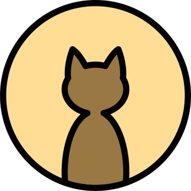Kedi simgesinin vektör illüstrasyonu