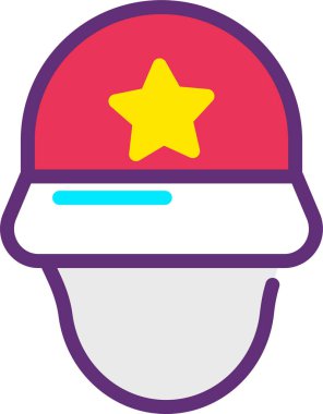 Şapka. Web simgesi basit illüstrasyon