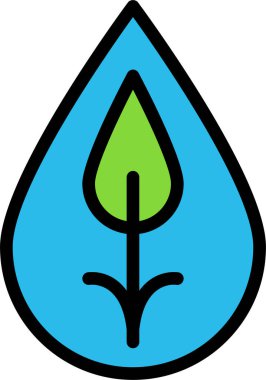 Yaprak. Web simgesi basit illüstrasyon