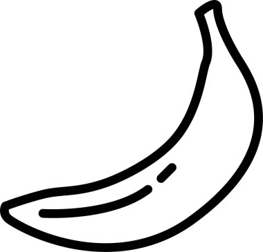 Muz. Web simgesi basit illüstrasyon