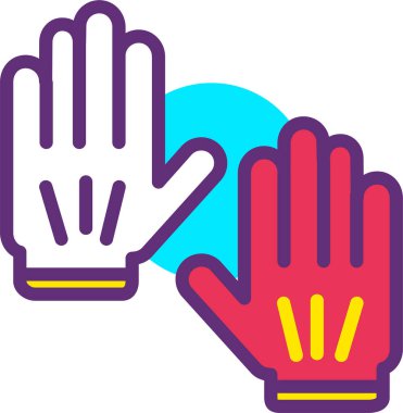 Eldiven. Web simgesi basit illüstrasyon