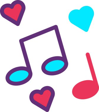 müzik notası ikon vektör illüstrasyonu