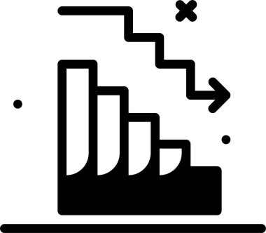 Beyaz arkaplanda izole edilmiş ikon ve vektör illüstrasyonunu istatistiksel olarak analiz et  