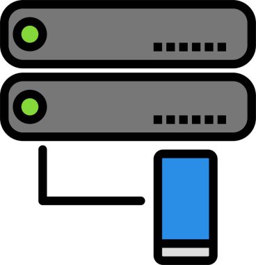 veritabanı. Web simgesi basit illüstrasyon