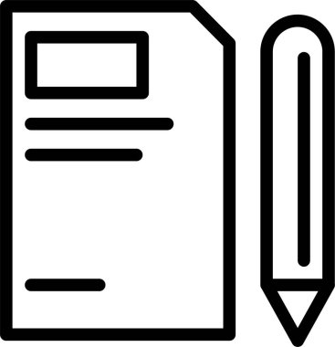 Kalem ağ simgesi, beyaz arkaplanda izole edilmiş basit vektör illüstrasyonu