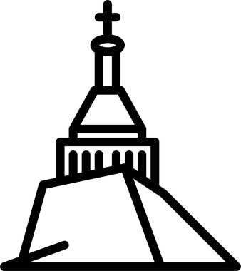 Kilise simgesi, vektör illüstrasyonu