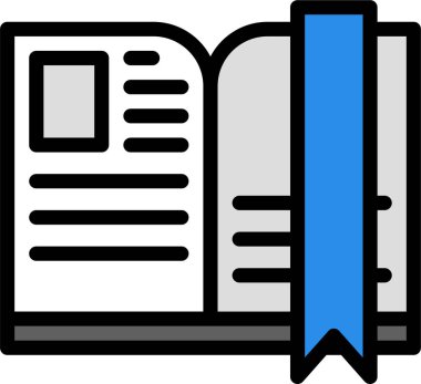 Kitap. Web simgesi basit illüstrasyon