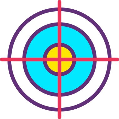 hedef simge, vektör illüstrasyonu