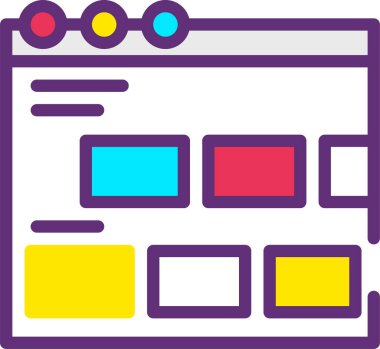 Gelişim için web tasarım simgesi. vektör illüstrasyonu