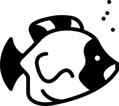 balık simgesi, vektör illüstrasyonu