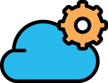 Bulut. Web simgesi basit illüstrasyon