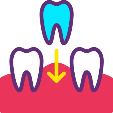 Diş bakımı ikonu modern basit ve temiz tasarım