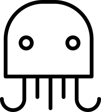 Ahtapot. Web simgesi basit illüstrasyon