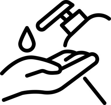 El ele tutuşan su damlası. Basit tasarım