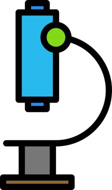 Mikroskop. Web simgesi basit illüstrasyon