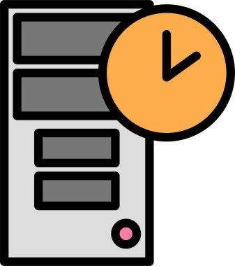 Saat. Web simgesi basit illüstrasyon