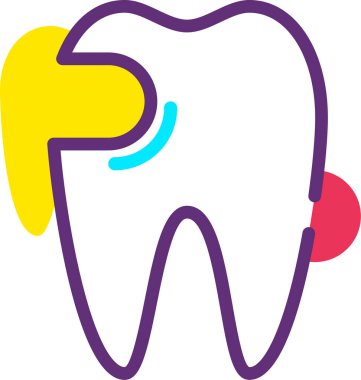 Diş. Web simgesi basit illüstrasyon