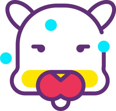 Tatlı bebek pembe ve mavi gözlerle uyuyor.