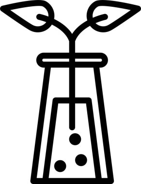Bilim ve içecek yassı vektör simgesi.