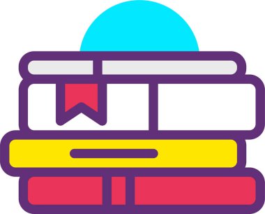 kitap vektör illüstrasyonu, basit ve minimalist tasarım 