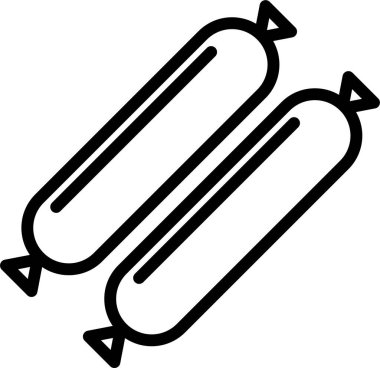 Sosis. Web simgesi basit illüstrasyon