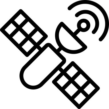 Uydu. Web simgesi basit illüstrasyon