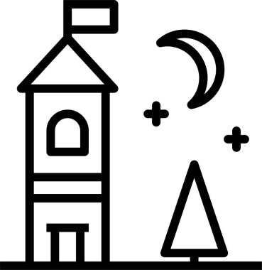 Bina. Web simgesi basit tasarım