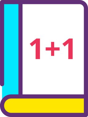 Matematik kitabı ikonu. vektör illüstrasyonu