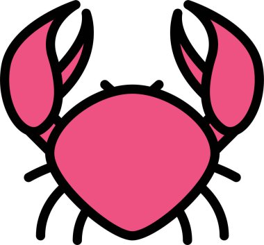 Yengeç. Web simgesi basit tasarım