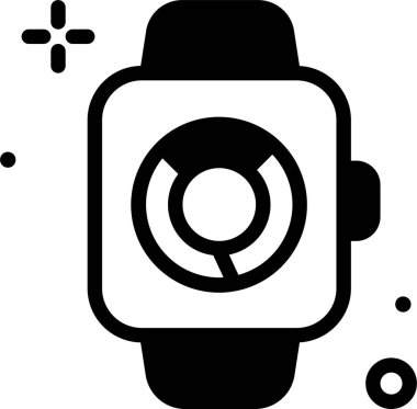 beyaz arkaplanda izole edilmiş saat simgesi ve vektör illüstrasyonu 