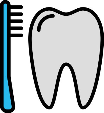 Diş bakımı. Basit resimleme
